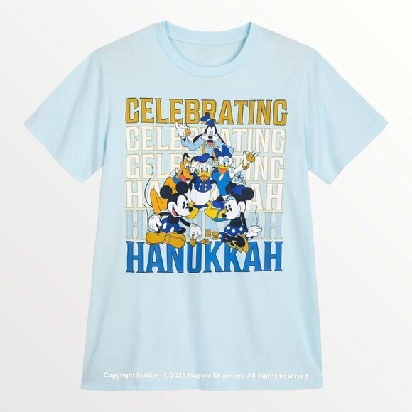 Disney Parks - WDW - Mickey Mouse & Friends Hanukkah Holiday T-Shirt for Men - Picture 1 of 3
